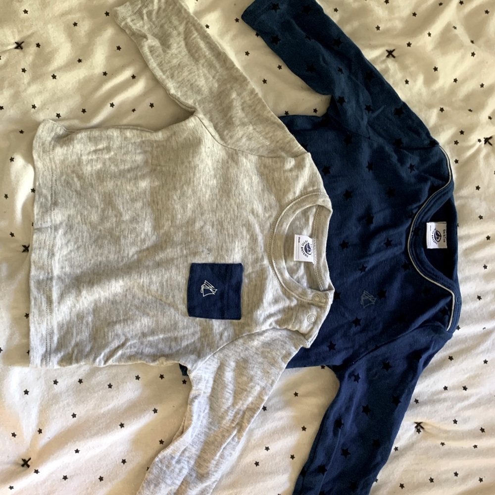 2 petit bateau long sleeve cotton tshirts